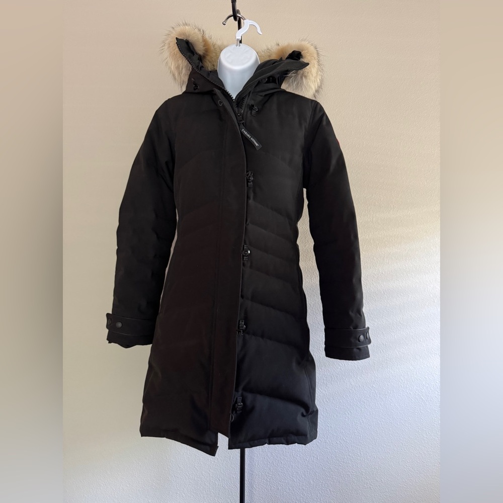 Canada Goose Loretta Black Parka with Fur Trimmed Hood
